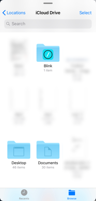 Blink folder in iCloud
