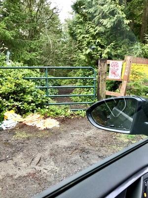 Apple Maps suggested driving through single track trails